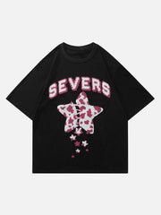 T-Shirt mit Broken Star-Print