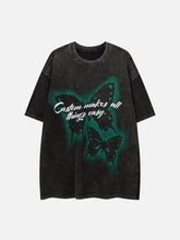 Butterflies Washed Print Tee