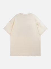 T-Shirt mit Schmetterlingsstickerei