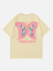 T-Shirt mit Schmetterlings-Schaum-Print