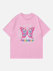 T-Shirt mit Schmetterlings-Schaum-Print