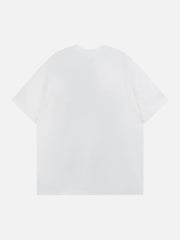 Baumwoll-T-Shirt mit Schmetterlings-Grafik