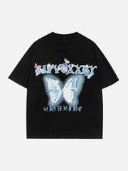 T-Shirt mit Schmetterlings-Grafik
