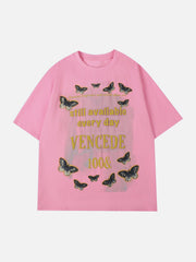 T-Shirt mit Schmetterlings-Grafik