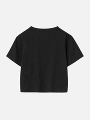 Regular T-Shirt mit Schmetterlings-Buchstaben-Print