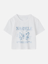 Butterfly Letter Print Regular Tee