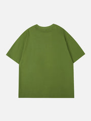 T-Shirt mit Schmetterlings-Buchstaben-Print