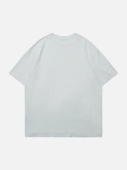 T-Shirt mit Flock-Design und Schmetterlings-Print