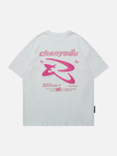 Butterfly Print Flock Design Tee