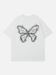 T-Shirt mit Schmetterlings-Print