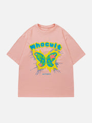 T-Shirt mit Schmetterlings-Print