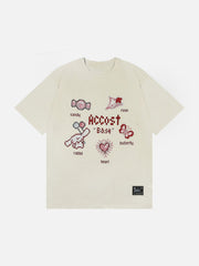T-Shirt mit Schmetterlings-Print