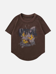 T-Shirt mit Schmetterlings-Print