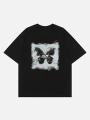 T-Shirt mit Schmetterlings-Print