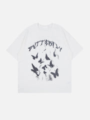 T-Shirt mit Schmetterlings-Print
