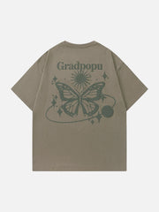 T-Shirt mit Schmetterlings-Print
