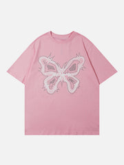 T-Shirt mit Schmetterlings-Print