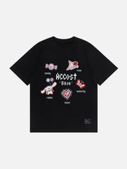 T-Shirt mit Schmetterlings-Print