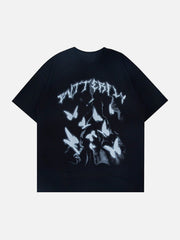 T-Shirt mit Schmetterlings-Print