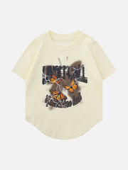 T-Shirt mit Schmetterlings-Print
