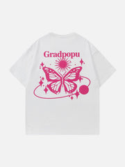 T-Shirt mit Schmetterlings-Print