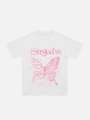 T-shirt imprimé vigne papillon