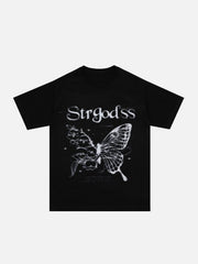 T-shirt imprimé vigne papillon