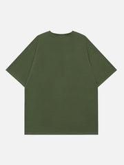 Camouflage Flocked Letter Cotton Tee