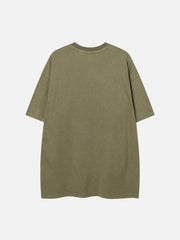 Gewaschenes T-Shirt mit Auto-Print