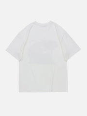 T-Shirt mit Cartoon-Auto-Print