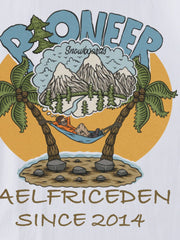 Cartoon Coconut Tree Print Tee