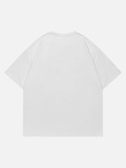 Cartoon Cute Cat Print Tee