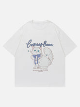 T-shirt imprimé chat mignon de dessin animé
