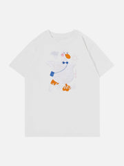 Cartoon-Ente-Patchwork-T-Shirt