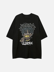 Lockeres T-Shirt mit Cartoon-Schaum