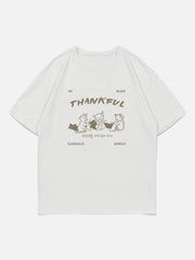 Cartoon Fox Print Tee