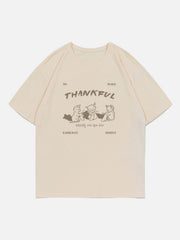 Cartoon Fox Print Tee