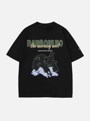 T-Shirt mit lustigem Kaninchen-Cartoon-Print