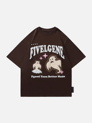 T-Shirt mit Cartoon-Geister-Print