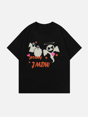 T-Shirt mit Cartoon-Geister-Print