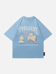 T-Shirt mit Cartoon-Geister-Print