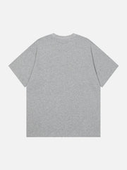 T-Shirt mit handbemaltem Cartoon-Print