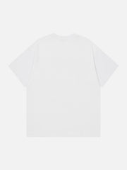 T-Shirt mit handbemaltem Cartoon-Print