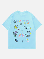 T-Shirt mit Cartoon-Print