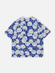 T-Shirt mit Cartoon-Kaninchen-Print