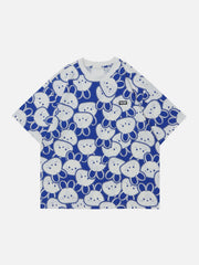 T-Shirt mit Cartoon-Kaninchen-Print