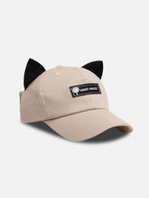 Casquette de baseball avec lunettes d'aviateur et oreilles de chat