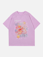 Cat Element Dip-Dye-T-Shirt