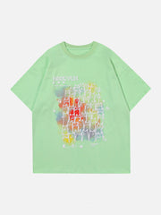 Cat Element Dip-Dye-T-Shirt