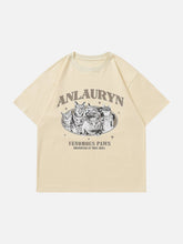 T-shirt imprimé lettre Cat Element